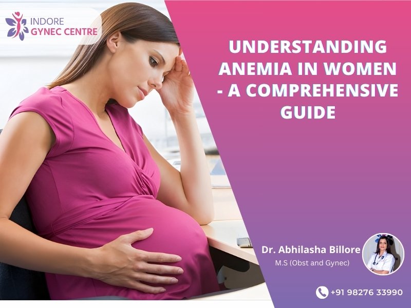 Pregnant woman experiencing fatigue due to anemia in women, receiving expert care at Indore Gynec Centre by Dr. Abhilasha Billore.